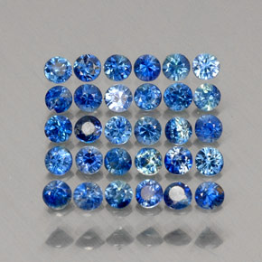 캐럿 천연 콘플라워 블루 사파이어 보석, 라운드 컷, 1.59 mm, VS