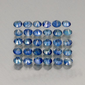 캐럿 천연 콘플라워 블루 사파이어 보석, 라운드 컷, 1.59 mm, VS