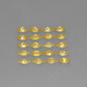 캐럿 천연 옐로우 사파이어 보석, 마퀴즈, 4.1×2.2 mm, VVS-VS