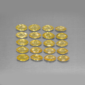 1.92캐럿 천연 투스카니 옐로우 사파이어 보석, 마퀴즈, 4.2×2.3 mm, VVS-VS