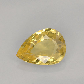0.73캐럿 천연 골든 옐로우 사파이어, 배 모양, 6.9×5 mm, VS