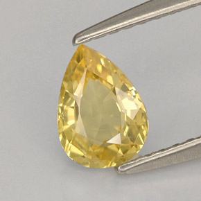 0.73캐럿 천연 골든 옐로우 사파이어, 배 모양, 6.9×5 mm, VS