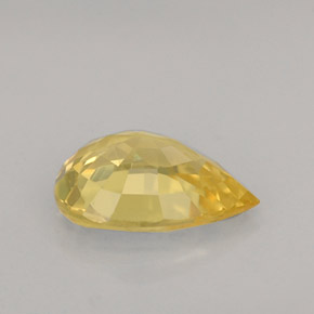 0.73캐럿 천연 골든 옐로우 사파이어, 배 모양, 6.9×5 mm, VS
