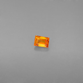 0.25캐럿 천연 옐로우 오렌지 사파이어, 바게트, 3.7×2.7 mm, VS