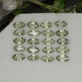3.22캐럿 천연 Earthy Green      사파이어 보석, 마퀴즈, 4.6×2.5 mm, VS
