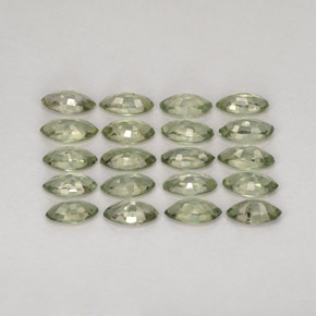 캐럿 천연 그린 사파이어 보석, 마퀴즈, 5.1×2.7 mm, VS