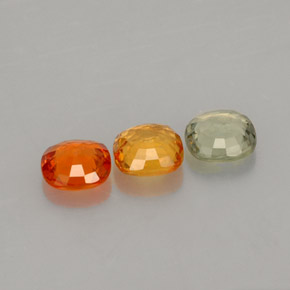 캐럿 천연 멀티컬러 사파이어 보석, 쿠션 컷, 4.2×4.1 mm, VVS-VS