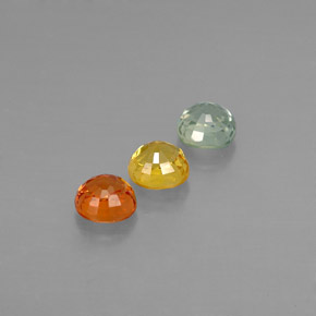 캐럿 천연 멀티컬러 사파이어 보석, 쿠션 컷, 4×4 mm, VVS-VS