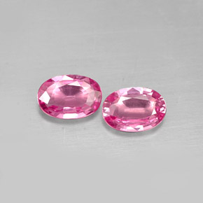 캐럿 천연 핑크 사파이어 보석, 타원형 컷, 5.9×4.1 mm, VS