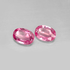 캐럿 천연 핑크 사파이어 보석, 타원형 컷, 5.9×4.1 mm, VS