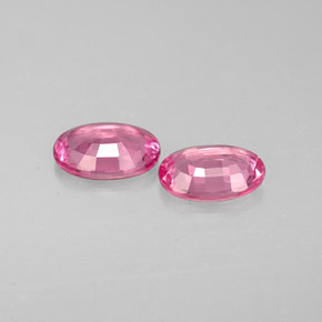 캐럿 천연 핑크 사파이어 보석, 타원형 컷, 5.9×4.1 mm, VS