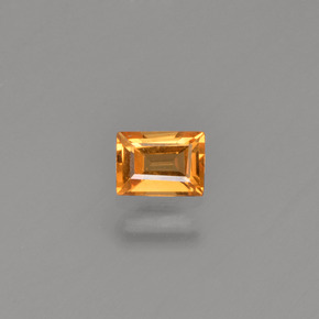0.24캐럿 천연 옐로우 오렌지 사파이어, 바게트, 4×3 mm, VVS