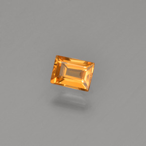 0.24캐럿 천연 옐로우 오렌지 사파이어, 바게트, 4×3 mm, VVS