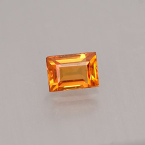 0.27캐럿 천연 옐로우 오렌지 사파이어, 바게트, 4.1×2.9 mm, VS-SI