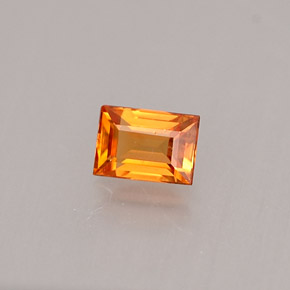 0.27캐럿 천연 옐로우 오렌지 사파이어, 바게트, 4.1×2.9 mm, VS-SI