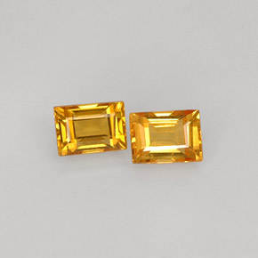캐럿 천연 골든 옐로우 사파이어 보석, 바게트, 3.7×2.8 mm, VVS-VS