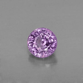 0.48캐럿 천연 바이올렛 핑크 사파이어, 라운드 컷, 4.28 mm, VVS-VS