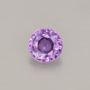 0.52캐럿 천연 바이올렛 사파이어, 라운드 컷, 4.68 mm, VVS-VS