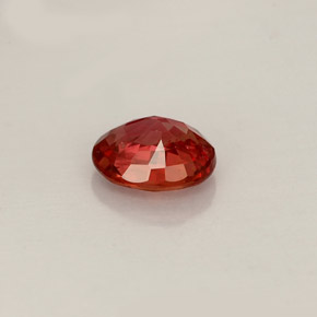 0.64캐럿 천연 레드 오렌지 사파이어, 타원형 컷, 5.6×4.7 mm, VVS-VS