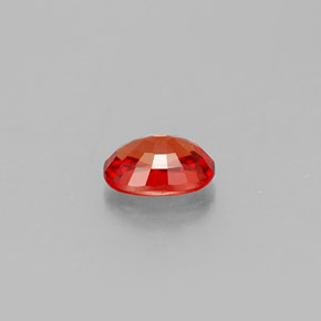 0.60캐럿 천연 레드 오렌지 사파이어, 타원형 컷, 5.7×3.9 mm, VVS-VS