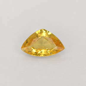 0.40캐럿 천연 골든 옐로우 사파이어, 트릴리언, 6.2×3.9 mm, VVS-VS