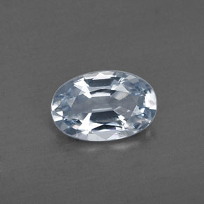 0.52캐럿 천연 블루 그레이 사파이어, 타원형 컷, 6.1×4 mm, VVS-VS