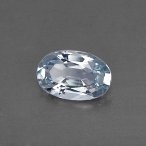 0.52캐럿 천연 블루 그레이 사파이어, 타원형 컷, 6.1×4 mm, VVS-VS