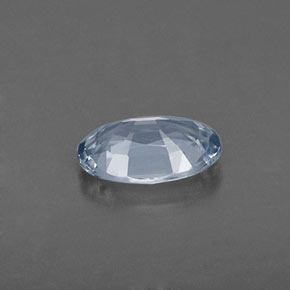 0.52캐럿 천연 블루 그레이 사파이어, 타원형 컷, 6.1×4 mm, VVS-VS