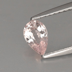 0.48캐럿 천연 라이트 핑크 사파이어, 배 모양, 6.1×4 mm, VVS-VS