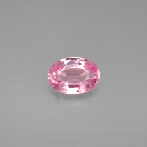 0.58캐럿 천연 핑크 사파이어, 타원형 컷, 5.8×4.1 mm, VVS-VS