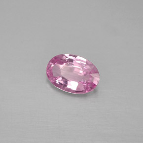 0.47캐럿 천연 퍼플 핑크 사파이어, 타원형 컷, 5.9×4 mm, VVS-VS
