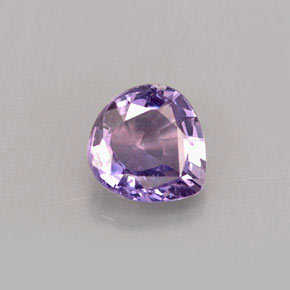 0.53캐럿 천연 블루 바이올렛 사파이어, 배 모양, 5×4.9 mm, VS