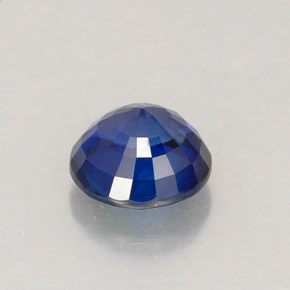 1.11캐럿 천연 로열 블루 사파이어, 라운드 컷, 5.93 mm, VVS-VS