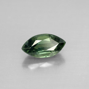 1.40캐럿 천연 푸르스름한 그린 사파이어, 마퀴즈, 9×4.8 mm, VS
