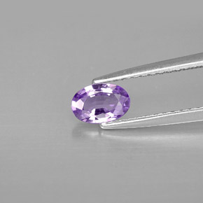 0.47캐럿 천연 바이올렛 사파이어, 타원형 컷, 6×4 mm, VVS-VS