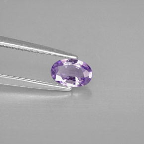 0.47캐럿 천연 바이올렛 사파이어, 타원형 컷, 6×4 mm, VVS-VS