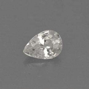 0.39캐럿 천연 화이트 사파이어, 배 모양, 5.4×3.8 mm, VS