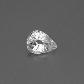 0.40캐럿 천연 화이트 사파이어, 배 모양, 5.4×4 mm, VS