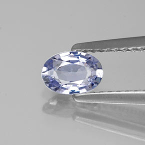 0.60캐럿 천연 라이트 바이올렛 사파이어, 타원형 컷, 6×4.2 mm, VVS-VS