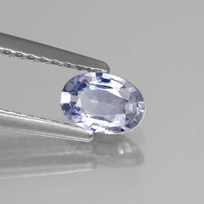 0.60캐럿 천연 라이트 바이올렛 사파이어, 타원형 컷, 6×4.2 mm, VVS-VS