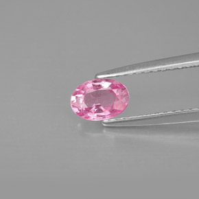 0.61캐럿 천연 퍼플 핑크 사파이어, 타원형 컷, 6×4.1 mm, VS
