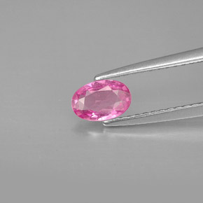 0.51캐럿 천연 퍼플 핑크 사파이어, 타원형 컷, 6.2×4.2 mm, VVS-VS