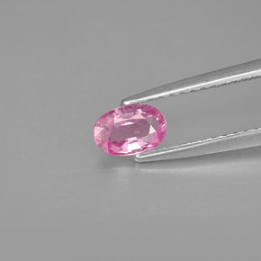 0.47캐럿 천연 퍼플 핑크 사파이어, 타원형 컷, 5.9×4 mm, VVS-VS