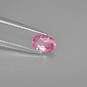0.47캐럿 천연 퍼플 핑크 사파이어, 타원형 컷, 5.9×4 mm, VVS-VS