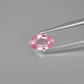0.60캐럿 천연 퍼플 핑크 사파이어, 타원형 컷, 6.1×4.1 mm, VVS