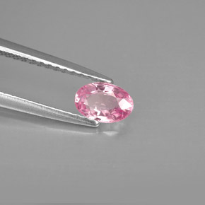 0.60캐럿 천연 퍼플 핑크 사파이어, 타원형 컷, 6.1×4.1 mm, VVS