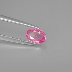 0.49캐럿 천연 핑크 사파이어, 타원형 컷, 6×4.1 mm, VVS