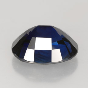 5.95캐럿 천연 딥 블루 사파이어, 타원형 컷, 11.9×9.5 mm, VVS