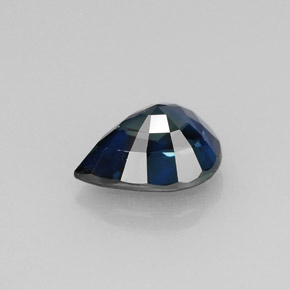 1.42캐럿 천연 딥 블루 사파이어, 배 모양, 7.9×6 mm, VVS