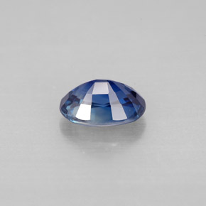 1.21캐럿 천연 딥 블루 사파이어, 타원형 컷, 7.3×5.3 mm, VVS-VS